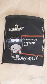 Sacca Marimaru nera grande con doppio cinturino