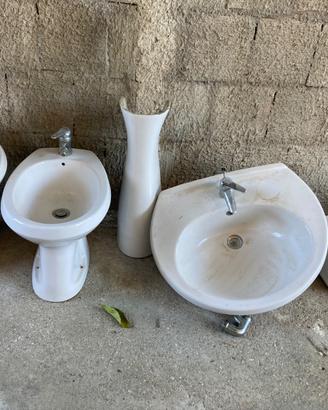 Set Sanitari bagno wc bidet e lavandino