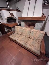 Divano legno tessuto