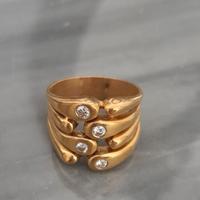 anello oro 18kt e diamanti 