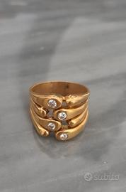 anello oro 18kt e diamanti 