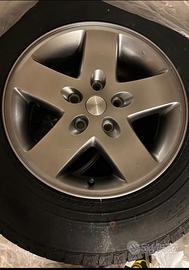 Gomme  m+s e cerchi wrangler 17 pollici