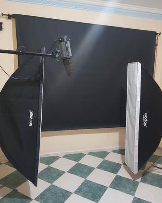 set studio fotografico professionale completo 