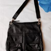 Borsa tracolla vera pelle Pulicati nero