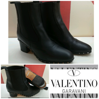 VALENTINO GARAVANI STIVALETTI VINTAGE PELLE nera