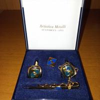 set fermacravatta gemelli spilla