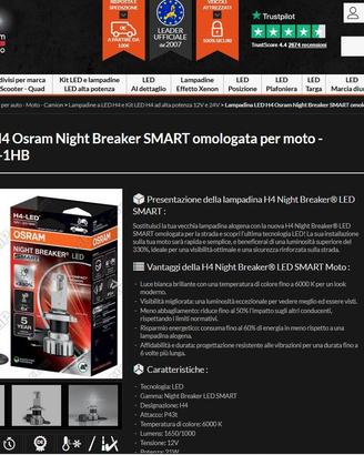 Lampada OSRAM NIGHT BREAKER LED SPEED H4 450