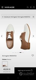 Scarpe Stringate Derby Miriade Bianche