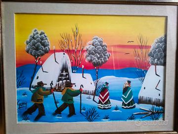 dipinto su tela firmato