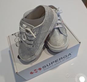 Scarpa Superga 24 Lameb Grey Silver - Misura 24