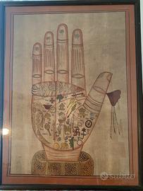 Quadro con mano della tradizione Ayurvedica