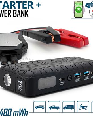 BOOSTER Auto Starter AVVIATORE Batteria POWERBANK