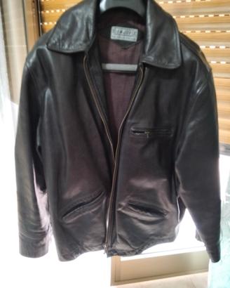 giubbotto pelle taglia L-XL