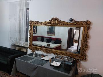 Specchio meraviglia con cornice in legno 220 x 120