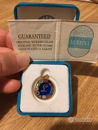 Ciondolo donna Murano con lettera iniziale " L"