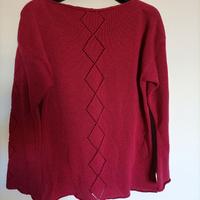 maglia donna in lana con trafori