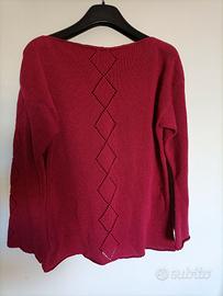 maglia donna in lana con trafori