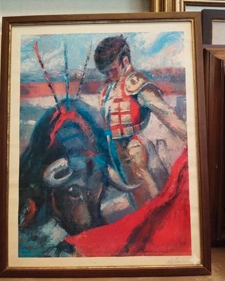 Quadro stampa torero vintage 