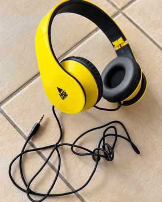 Cuffie over-ear gialle con cavo – Jack 3,5 mm