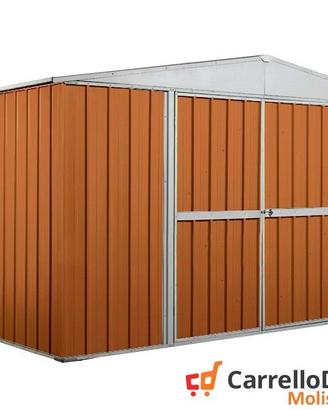 Box in lamiera di Acciaio 360x260cm legno chiaro