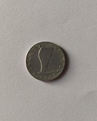 Moneta 5 lire anno 1953