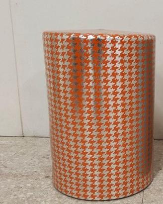 Pouf sgabello tondo in ceramica