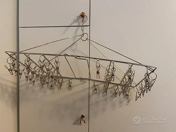 Rastrellino con 52 Clip-stendi biancheria