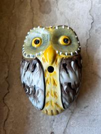 Civetta decorativa in ceramica