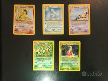 5 Holo vintage 2001 Pokemon iconiche