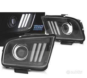 FARI FORD MUSTANG 04-09 TUBO LUMINOSO NERO