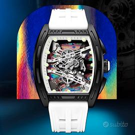 Orologio ofns simil R. MILLE rapper fashion Bianco