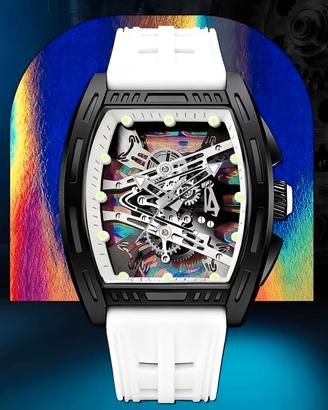 Orologio ofns simil R. MILLE rapper fashion Bianco