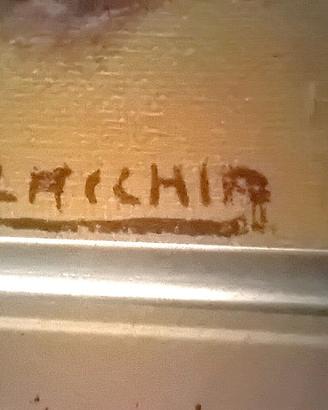 QUADRO AD OLIO BARCHE NEL MARE  W. Lacchia