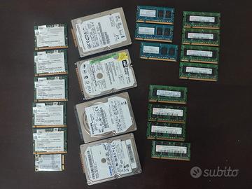 Hard disk IDE (PATA) + SATA, RAM e schede WIFI