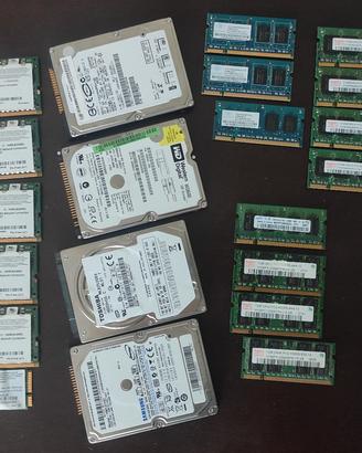 Hard disk IDE (PATA) + SATA, RAM e schede WIFI