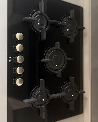 Piano cottura AEG 75 cm 5 fuochi nero