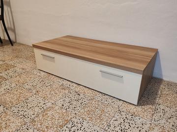 Mobile TV moderno bianco laccato e legno