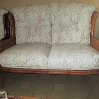 Divano 2P Originale midollino e paglia di Vienna