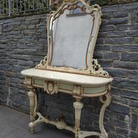 Antica consolle con specchio 1800