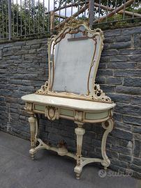 Antica consolle con specchio 1800