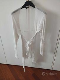 Cardigan lungo Blue sand bianco Tg.M