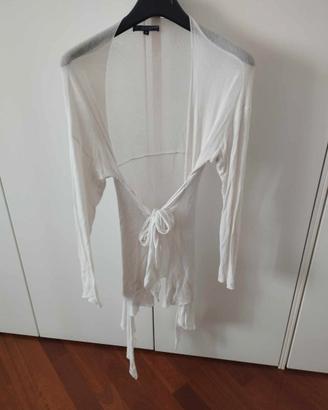 Cardigan lungo Blue sand bianco Tg.M
