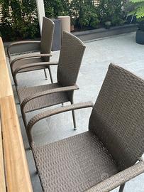 Set di 8 sedie da giardino marca Jysk.