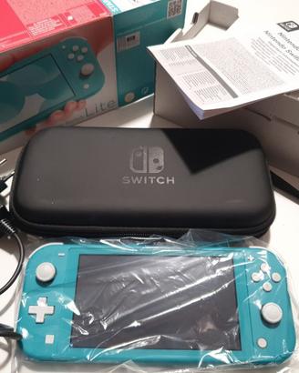 Nintendo Switch Lite Turchese+caricatore+scatola++