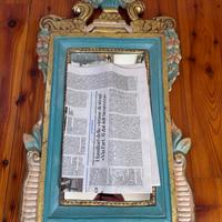 Specchiera antica in legno intagliato e dorato – s