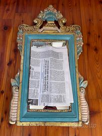 Specchiera antica in legno intagliato e dorato – s