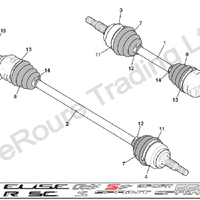 Lotus Elise S3 Complete Driveshaft Assembly, LH
