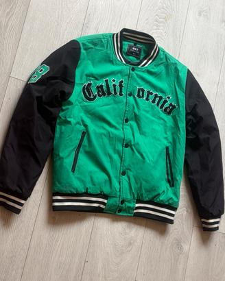 Giacca Varsity California verde e nera taglia M