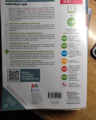 libri scolastici superiori letteratura 1 A e 1 B