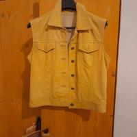 gilet pelle giallo